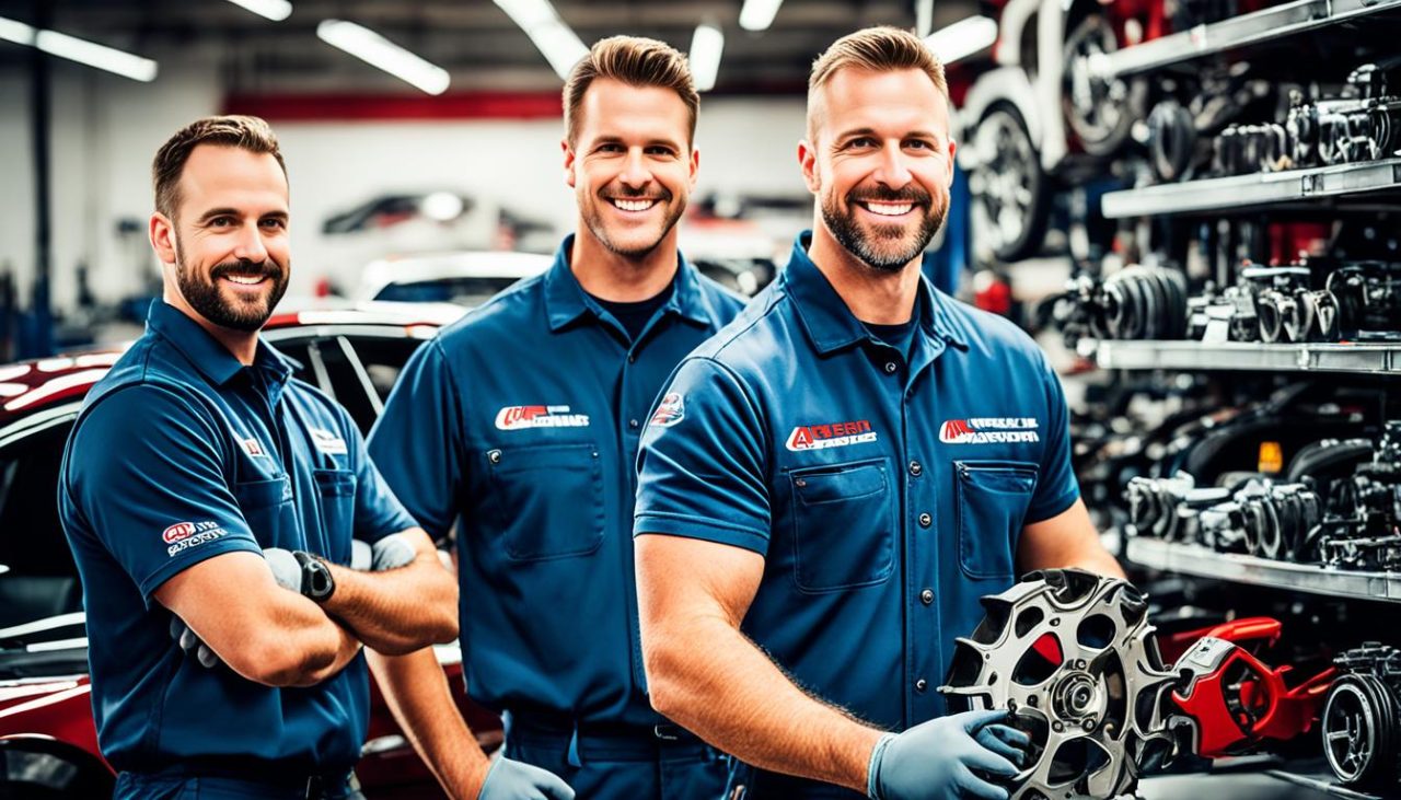 autokorjaamon ammattitaitoinen henkilökunta