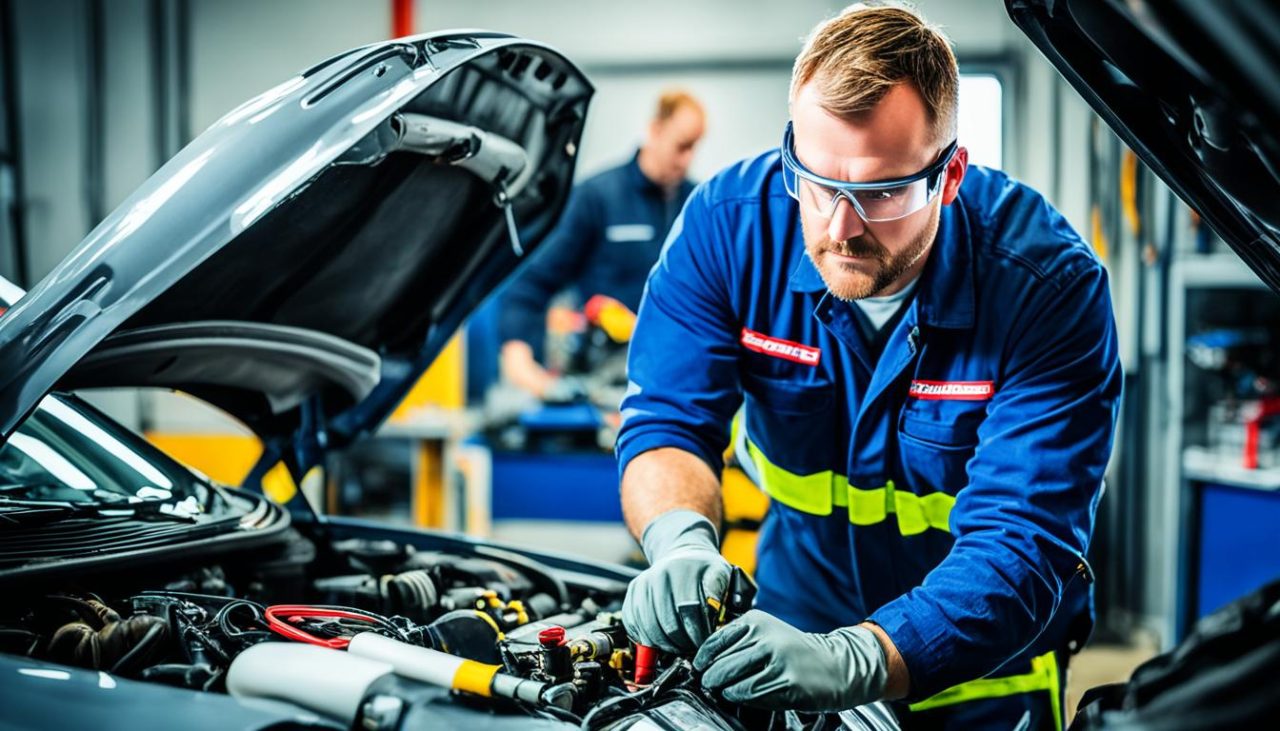autokorjaamon työskentelyturvallisuus